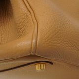 【6ge5423-h】エルメス ハンドバッグ バーキン35 トゴ タバックキャメル ゴールド金具 □G刻印【中古】レディース