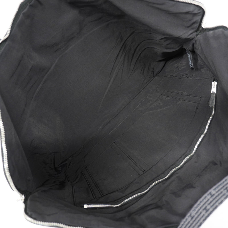 【6ge5425-k】エルメス ブリーフケース エールラインフラットビッグ ナイロン グレー シルバー金具【中古】メンズ レディース ユニセックス