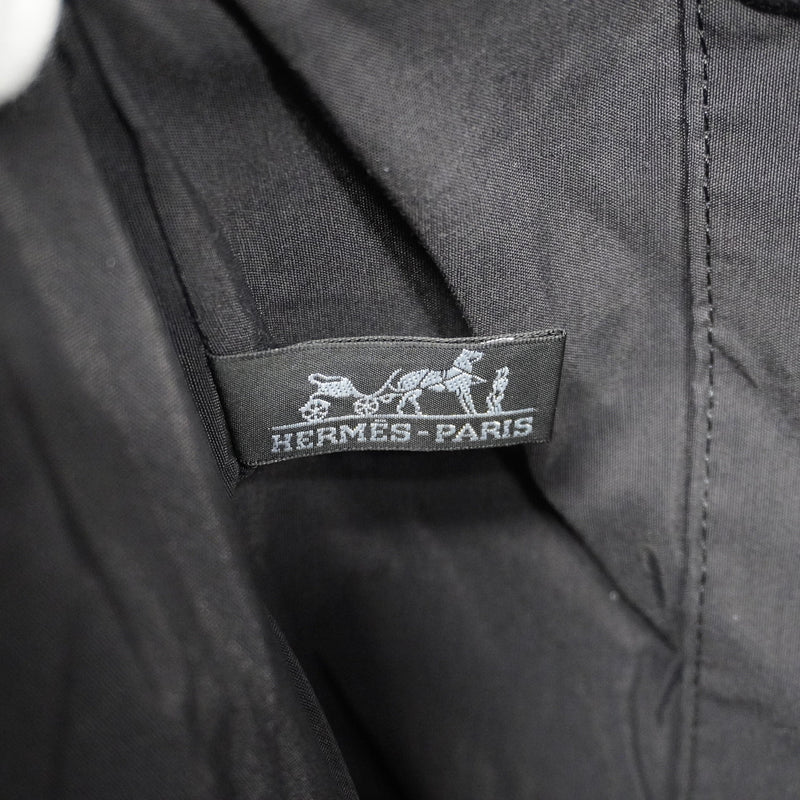 【6ge5425-k】エルメス ブリーフケース エールラインフラットビッグ ナイロン グレー シルバー金具【中古】メンズ レディース ユニセックス