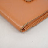 【6ge5441-k】シャネル 財布 Vステッチ ラムスキン ブラウン シルバー金具【中古】レディース