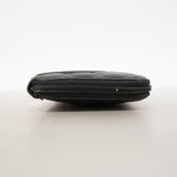 【6ge5442-k】シャネル 長財布 カンボン ラムスキン ブラック シルバー金具【中古】レディース