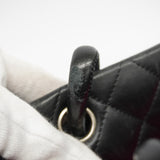 【6ge5445-k】シャネル トートバッグ カンボン ラムスキン ブラック シルバー金具【中古】レディース