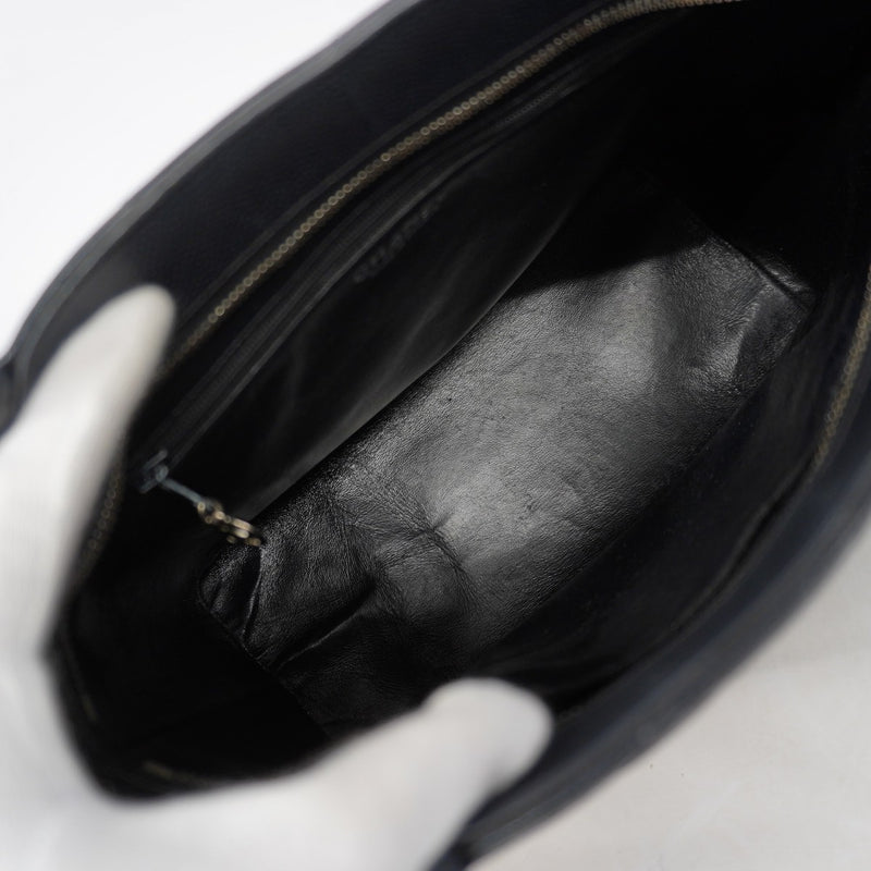 【6ge5454-k】シャネル トートバッグ 復刻トート キャビアスキン ブラック シルバー金具【中古】レディース