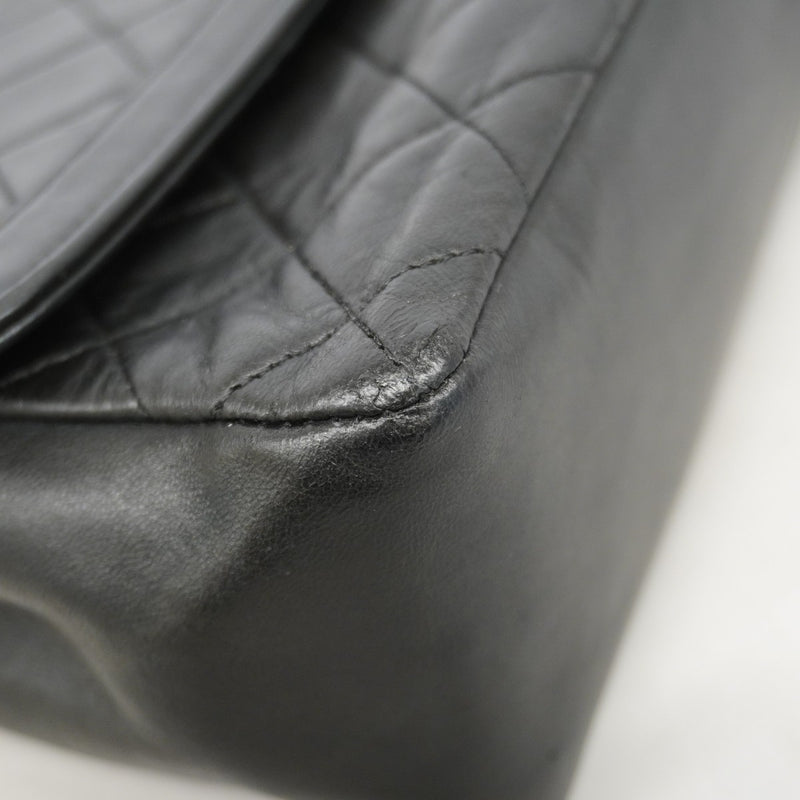 【6ge5456-k】シャネル ショルダーバッグ マトラッセ チェーンショルダー ラムスキン ブラック ゴールド金具【中古】レディース