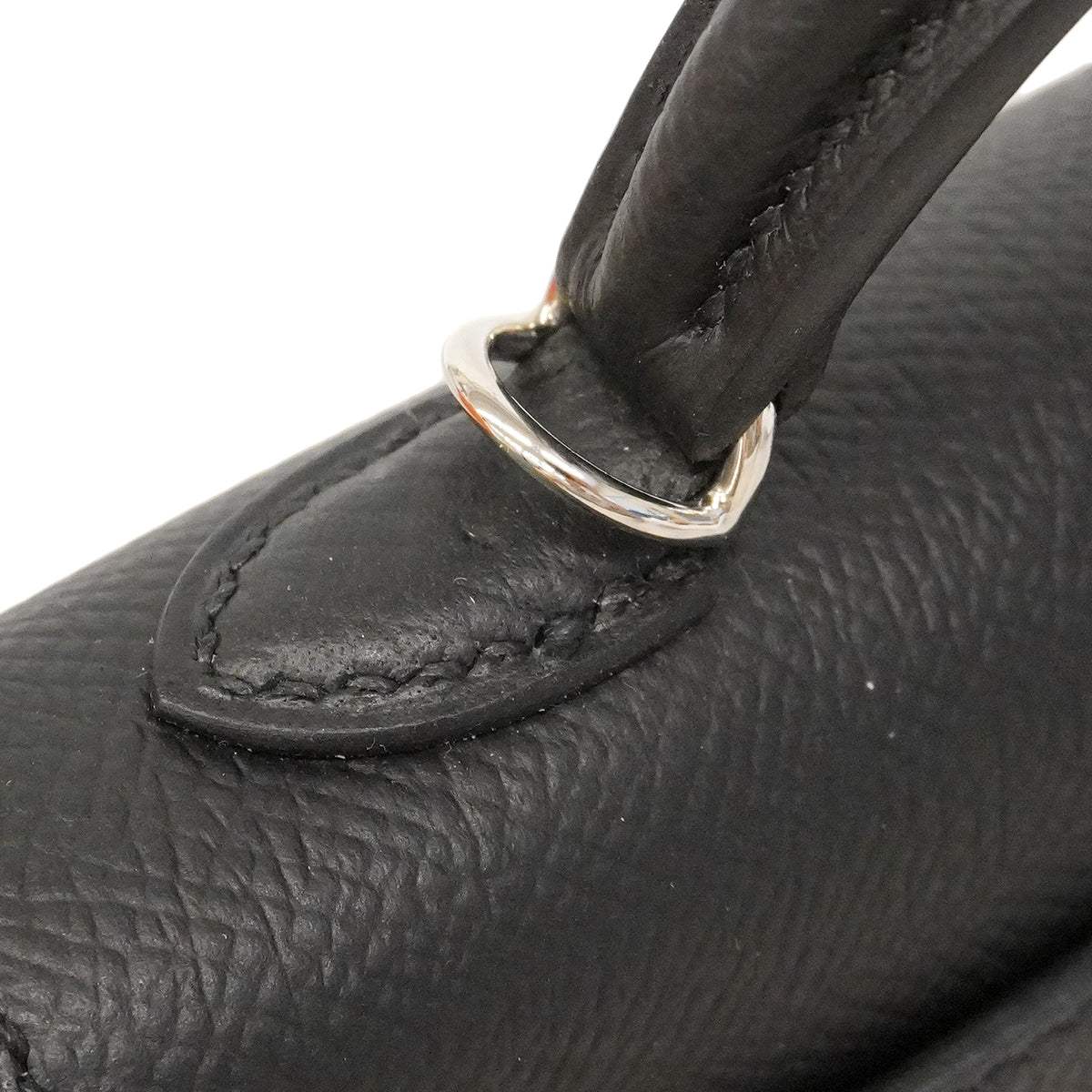 【6ge5465】エルメス ハンドバッグ ミニケリー2 ヴォーエプソン ブラック シルバー金具 G刻印 2wayバッグ【中古】レディース