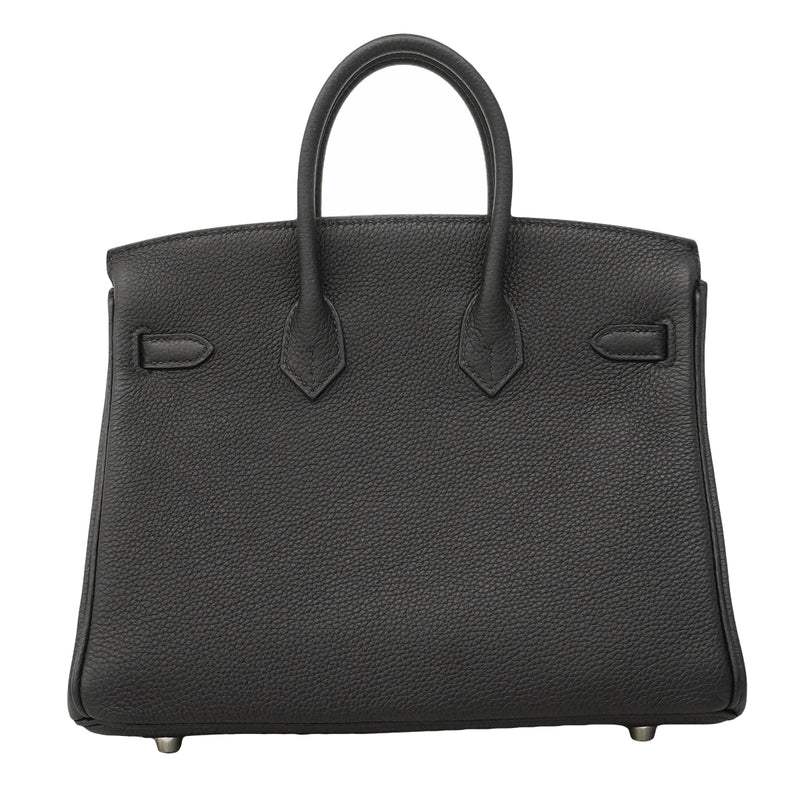 【6ge5466】エルメス ハンドバッグ バーキン25 トゴ ブラック シルバー金具 K刻印【中古】レディース