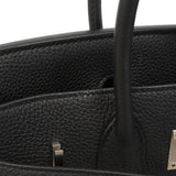 【6ge5466】エルメス ハンドバッグ バーキン25 トゴ ブラック シルバー金具 K刻印【中古】レディース
