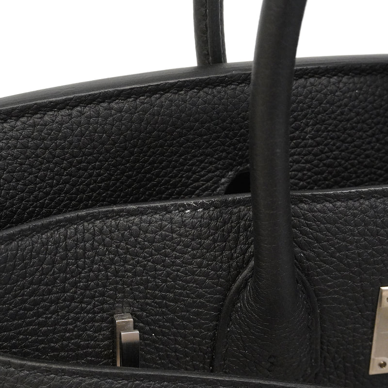 【6ge5466】エルメス ハンドバッグ バーキン25 トゴ ブラック シルバー金具 K刻印【中古】レディース