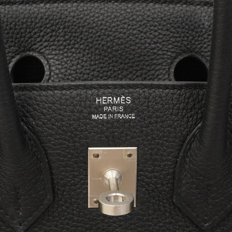 【6ge5466】エルメス ハンドバッグ バーキン25 トゴ ブラック シルバー金具 K刻印【中古】レディース