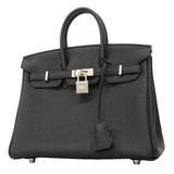 【6ge5466】エルメス ハンドバッグ バーキン25 トゴ ブラック シルバー金具 K刻印【中古】レディース