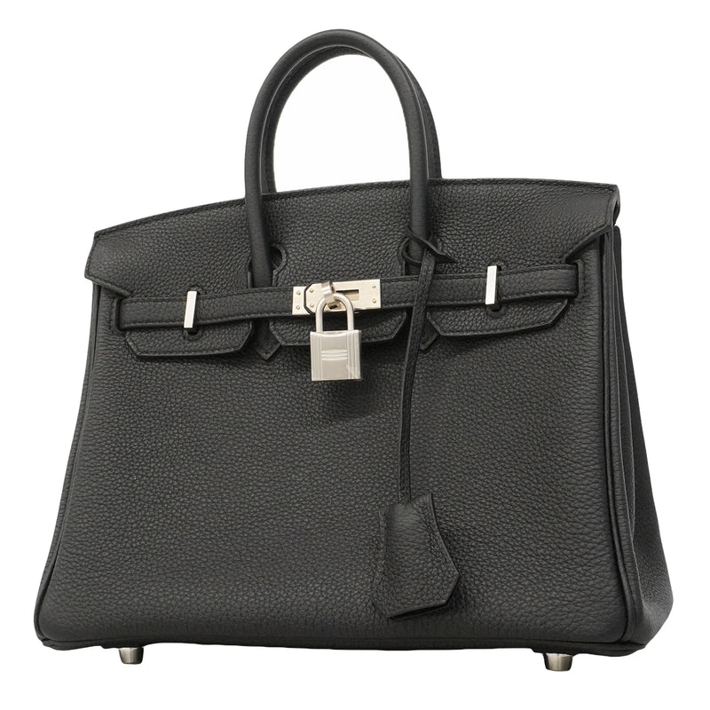 【6ge5466】エルメス ハンドバッグ バーキン25 トゴ ブラック シルバー金具 K刻印【中古】レディース