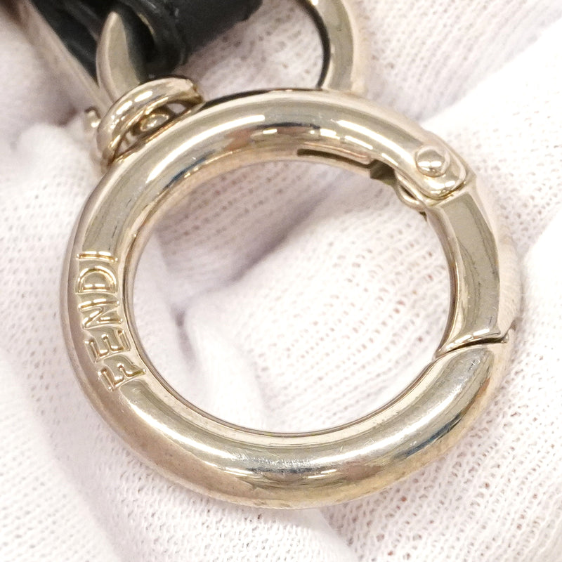 【6ge5471-e】フェンディ キーホルダー・チャーム モンスター ファー イエロー シルバー金具【中古】レディース
