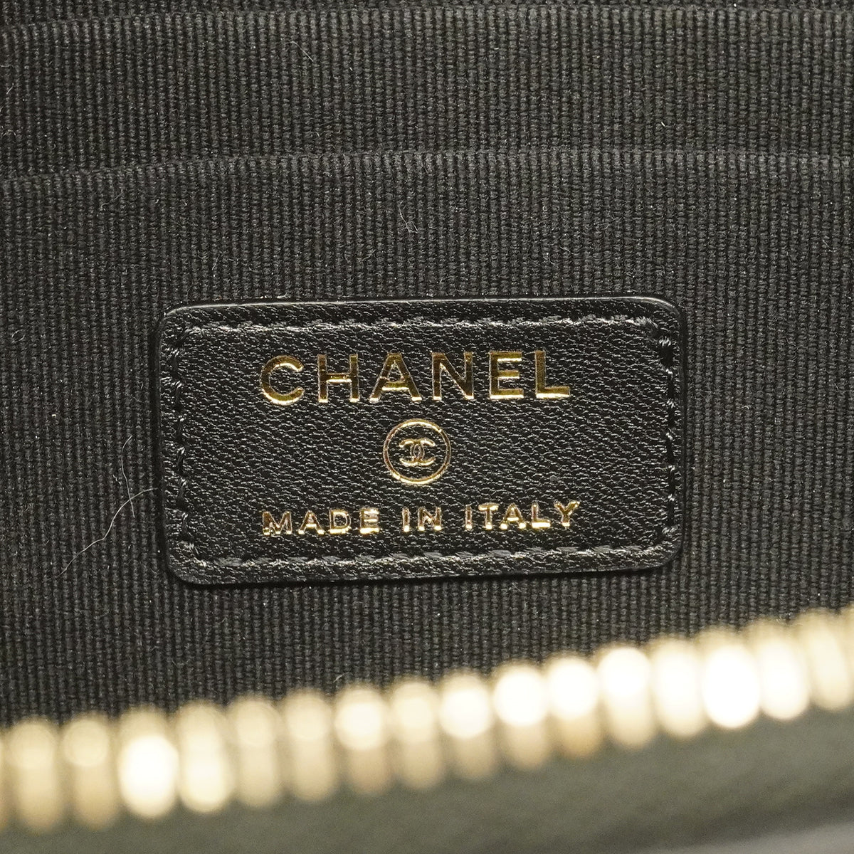 【6ge5473】シャネル バニティバッグ マトラッセ チェーンショルダー ラムスキン ブラック シャンパンゴールド金具 2wayバッグ【中古】レディース