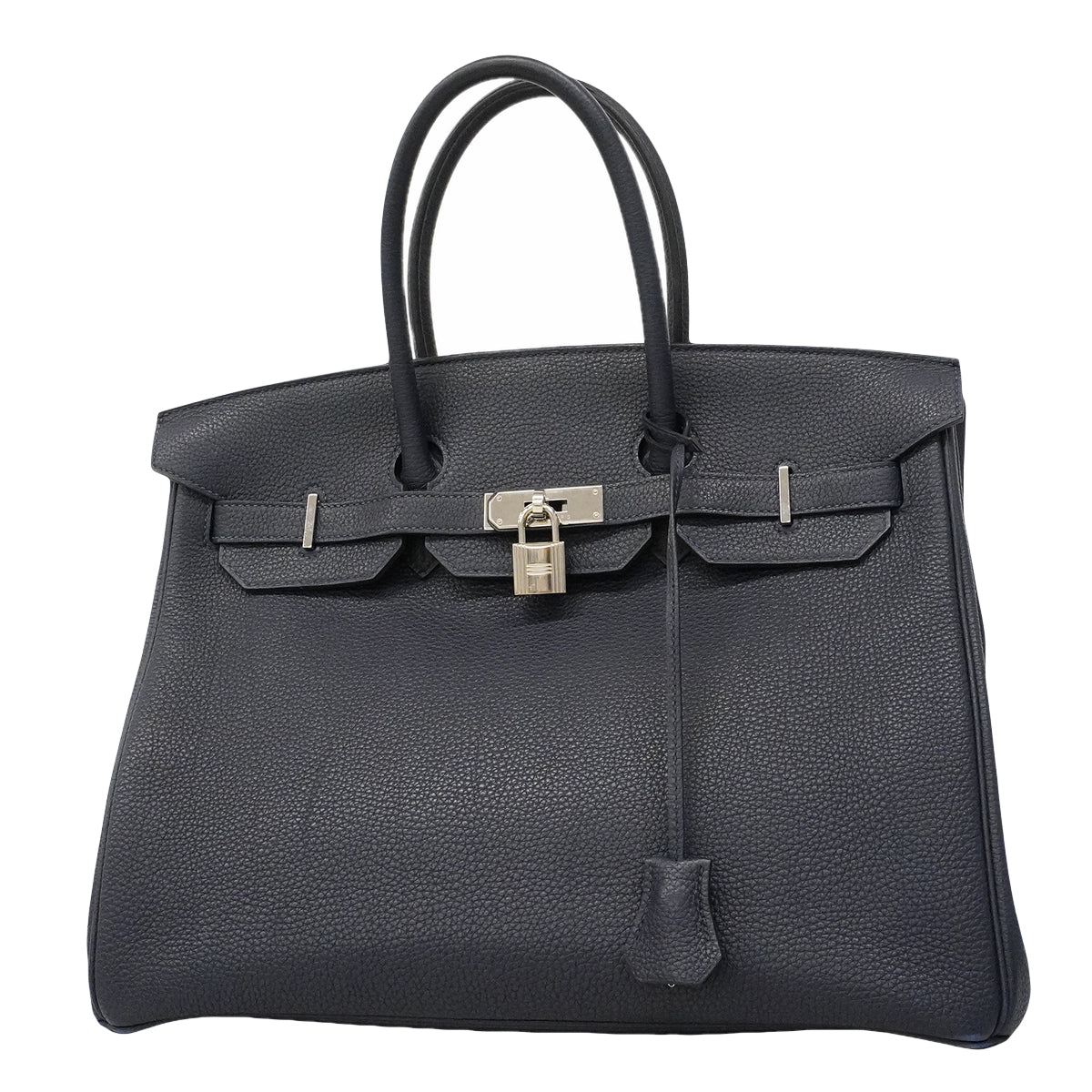 【6ge5476】エルメス ハンドバッグ バーキン35 トゴ ブルーニュイ シルバー金具 T刻印【中古】メンズ