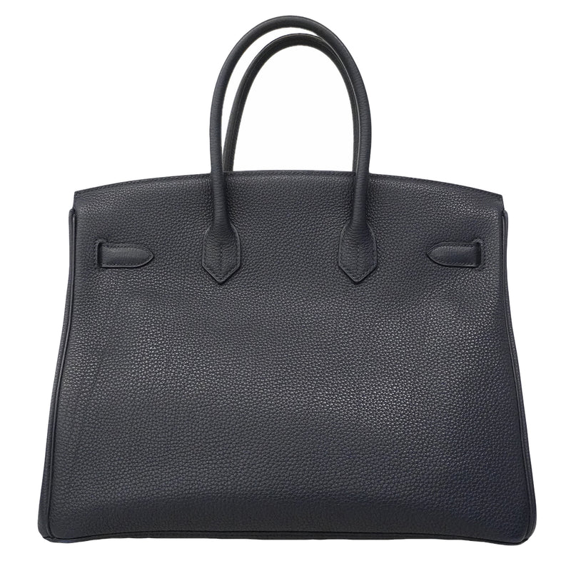 【6ge5476】エルメス ハンドバッグ バーキン35 トゴ ブルーニュイ シルバー金具 T刻印【中古】メンズ