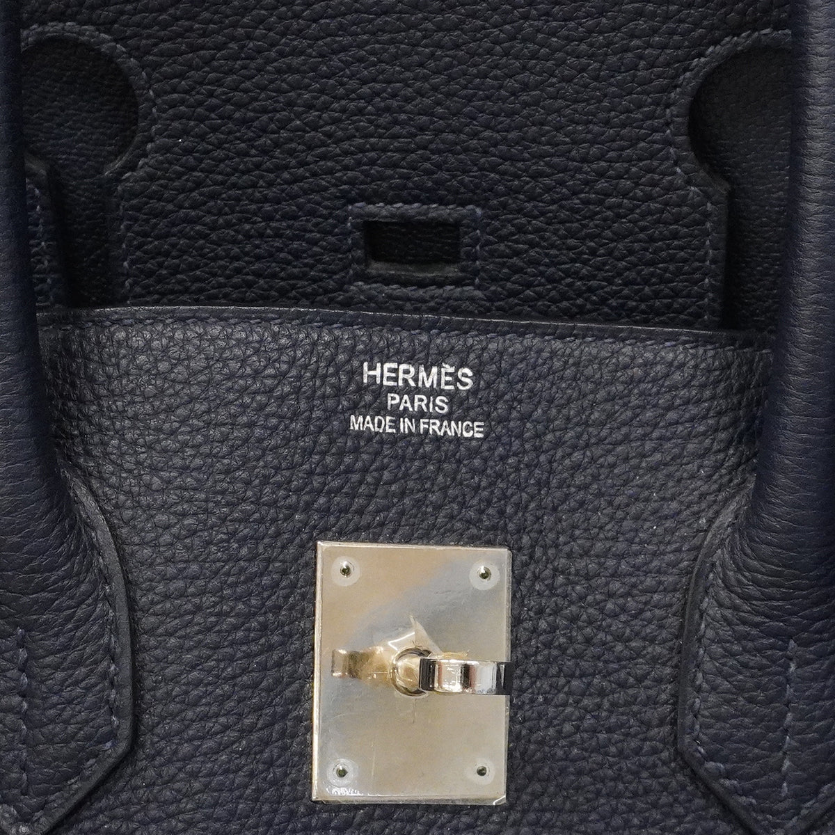 【6ge5476】エルメス ハンドバッグ バーキン35 トゴ ブルーニュイ シルバー金具 T刻印【中古】メンズ