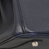 【6ge5476】エルメス ハンドバッグ バーキン35 トゴ ブルーニュイ シルバー金具 T刻印【中古】メンズ