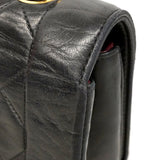 【6ge5479】シャネル ショルダーバッグ ダイアナ チェーンショルダー ラムスキン ブラック ゴールド金具【中古】レディース