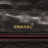 【6ge5479】シャネル ショルダーバッグ ダイアナ チェーンショルダー ラムスキン ブラック ゴールド金具【中古】レディース