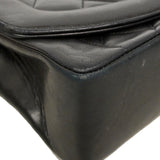 【6ge5479】シャネル ショルダーバッグ ダイアナ チェーンショルダー ラムスキン ブラック ゴールド金具【中古】レディース