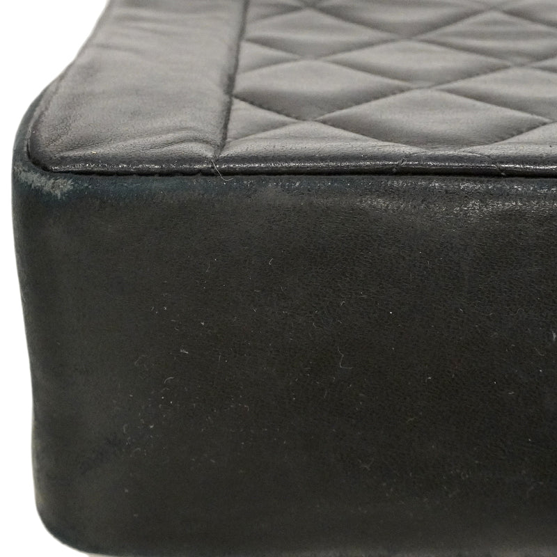 【6ge5479】シャネル ショルダーバッグ ダイアナ チェーンショルダー ラムスキン ブラック ゴールド金具【中古】レディース