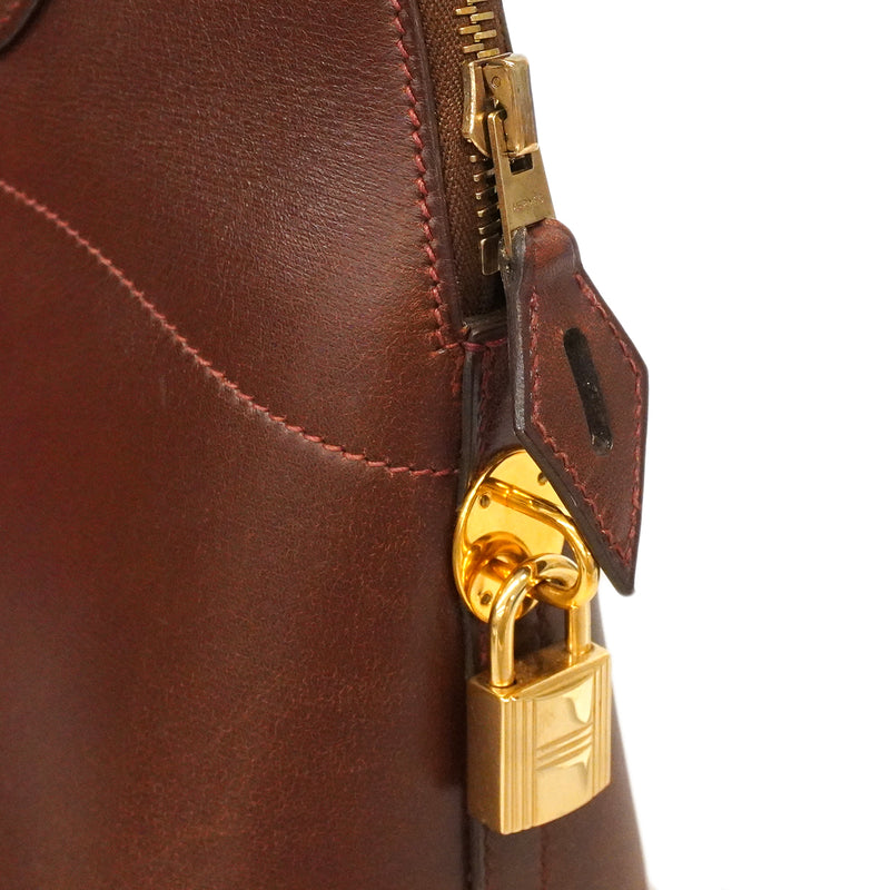 【6ge5481】エルメス ハンドバッグ ボリード31 ボックスカーフ ブリュレ ゴールド金具 □G刻印 2wayバッグ【中古】レディース