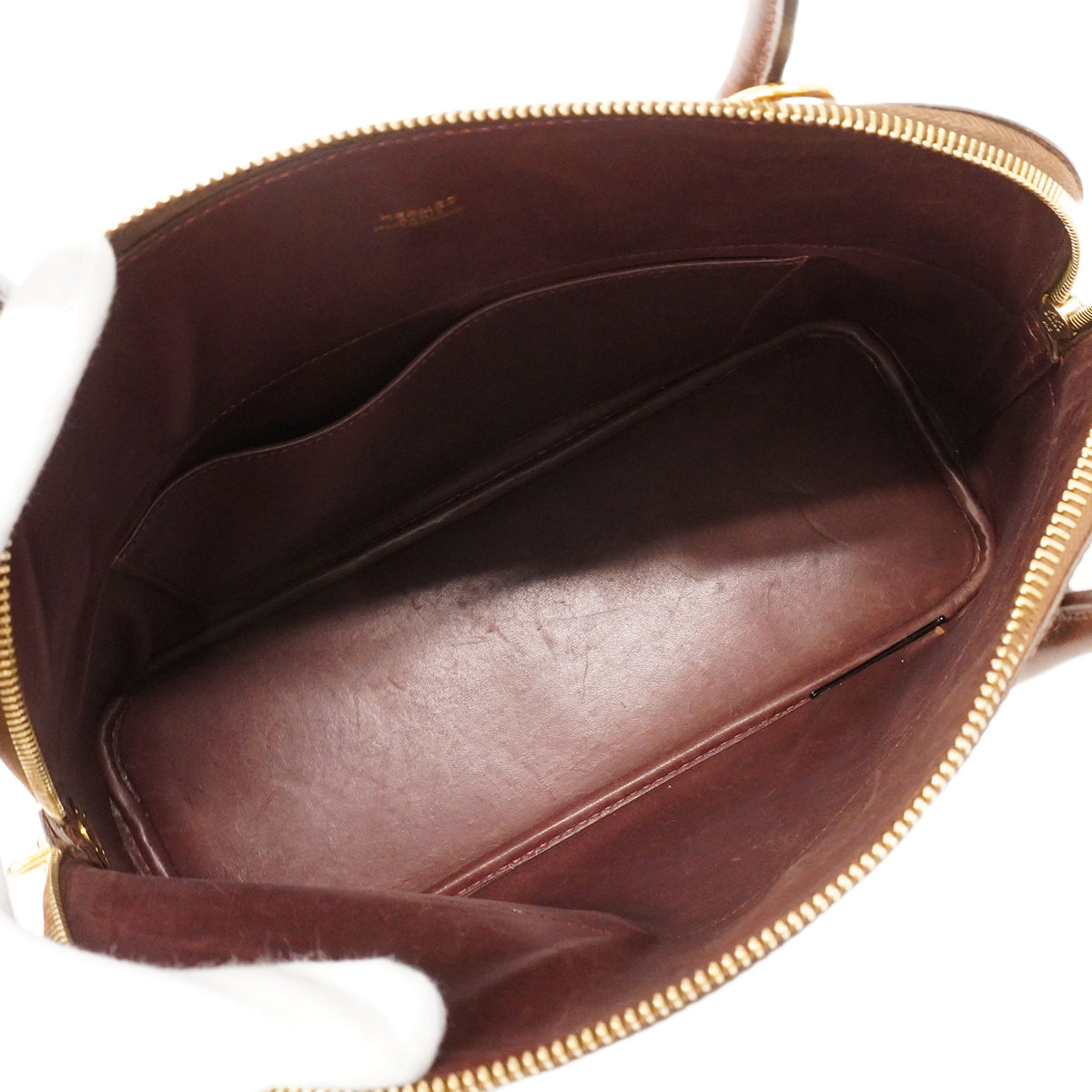 【6ge5481】エルメス ハンドバッグ ボリード31 ボックスカーフ ブリュレ ゴールド金具 □G刻印 2wayバッグ【中古】レディース