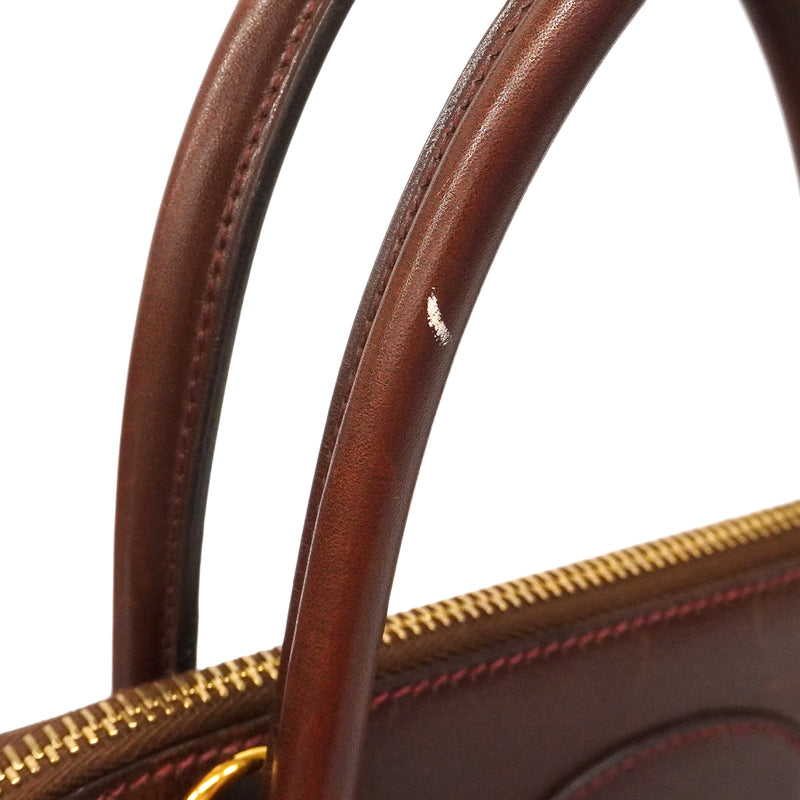 【6ge5481】エルメス ハンドバッグ ボリード31 ボックスカーフ ブリュレ ゴールド金具 □G刻印 2wayバッグ【中古】レディース