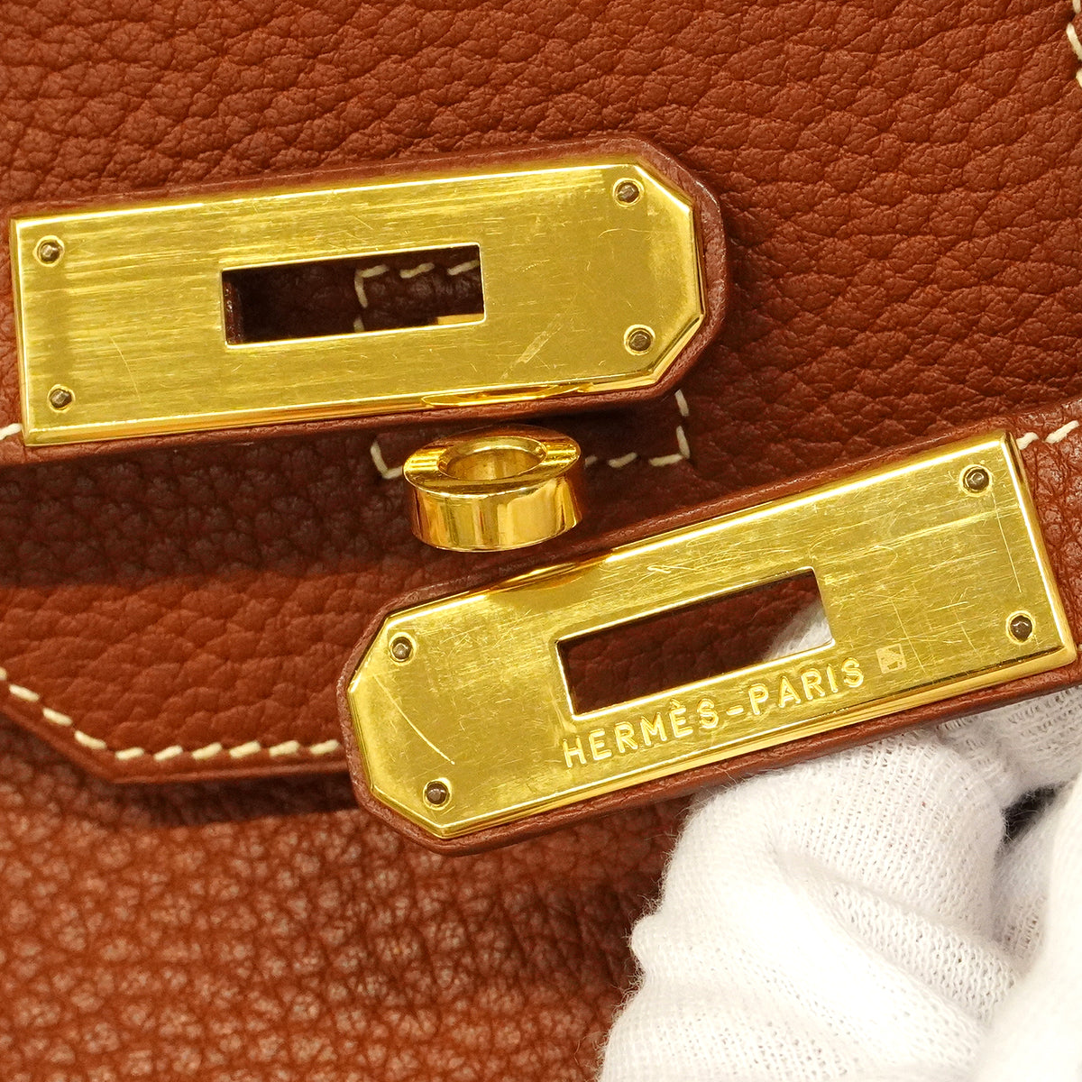 【6ge5486】エルメス ハンドバッグ バーキン35 トゴ マロン ゴールド金具 □D刻印【中古】レディース