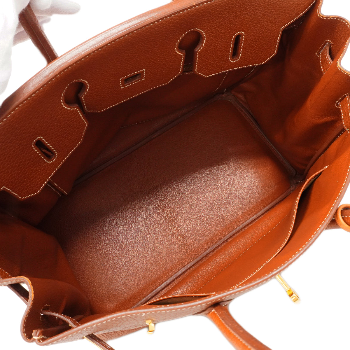 【6ge5486】エルメス ハンドバッグ バーキン35 トゴ マロン ゴールド金具 □D刻印【中古】レディース