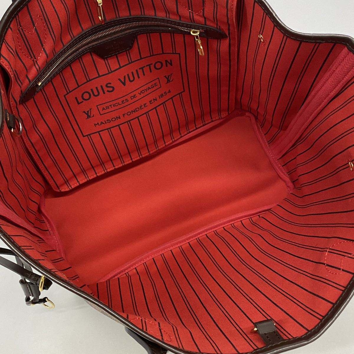 【6ge5492】ルイヴィトン トートバッグ ダミエ ネヴァーフルMM N41358 エベヌ【中古】レディース