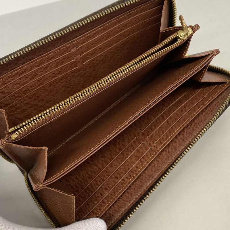 【6ge5494】ルイヴィトン 長財布 モノグラム ジッピーウォレット M42616 ブラウン【中古】メンズ レディース ユニセックス