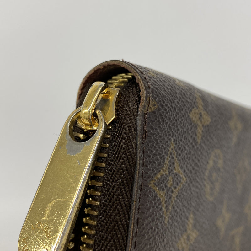【6ge5494】ルイヴィトン 長財布 モノグラム ジッピーウォレット M42616 ブラウン【中古】メンズ レディース ユニセックス