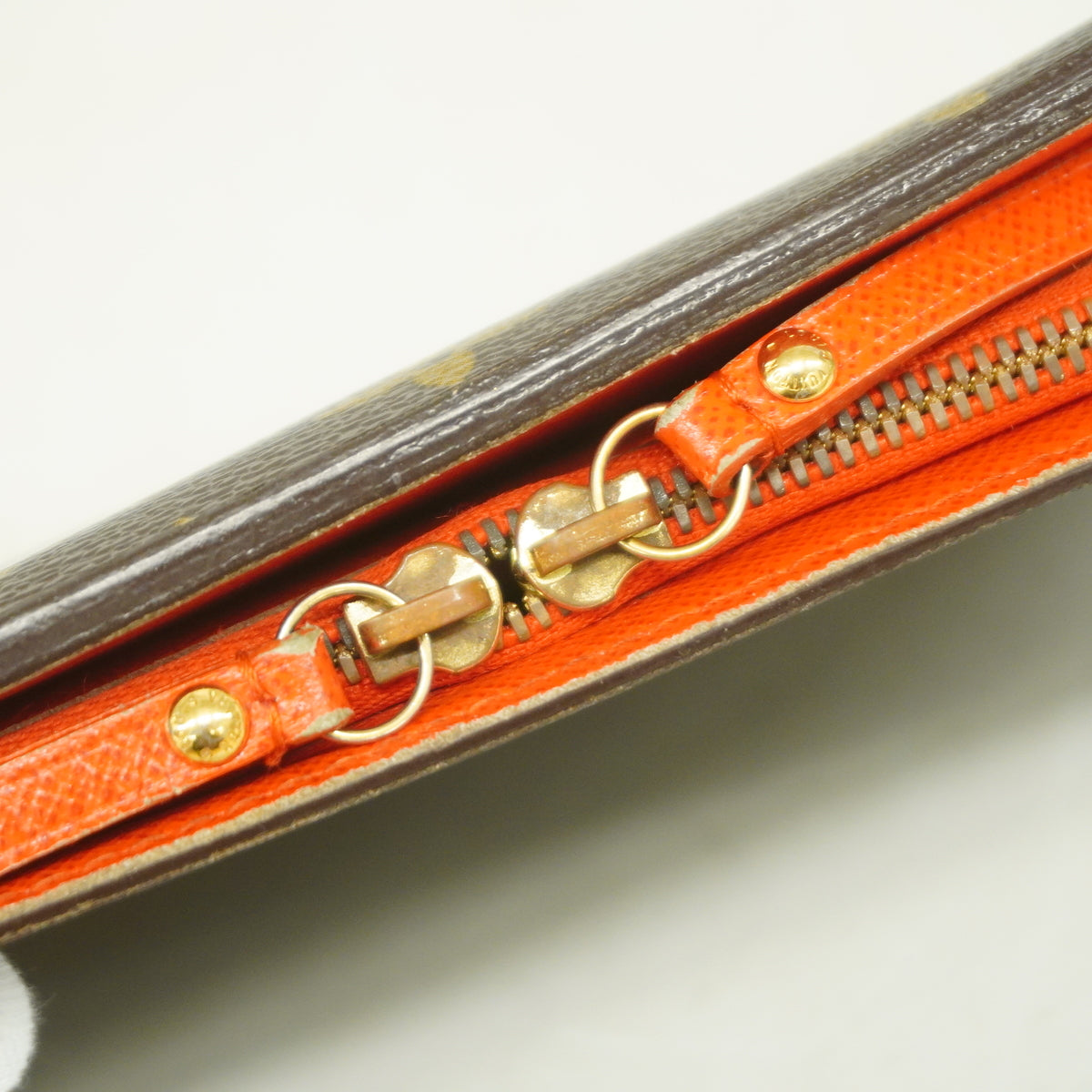 【6ge5554】ルイヴィトン 長財布 モノグラム ポルトフォイユアンソリット M61989 ブラウン オランジュ【中古】レディース