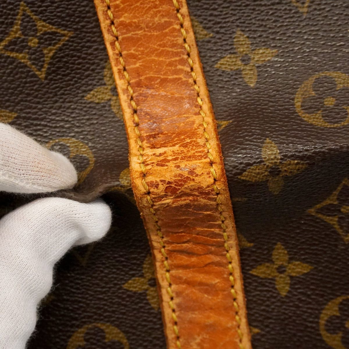 【6ge5561】ルイヴィトン ボストンバッグ モノグラム サックスプール55 M41622 ブラウン【中古】メンズ レディース ユニセックス