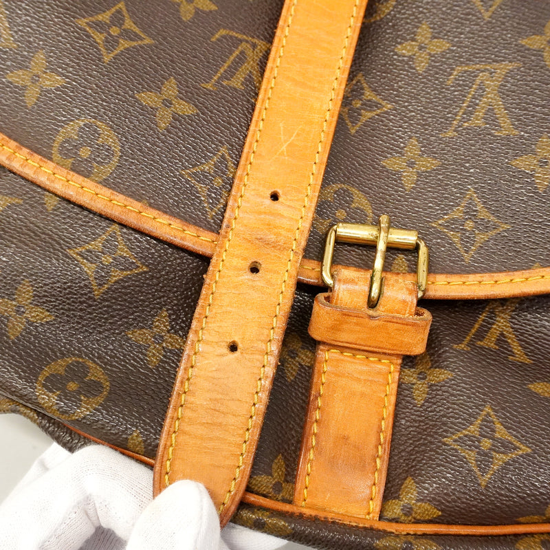 【6ge5585】ルイヴィトン ショルダーバッグ モノグラム ソミュール35 M42254 ブラウン【中古】レディース