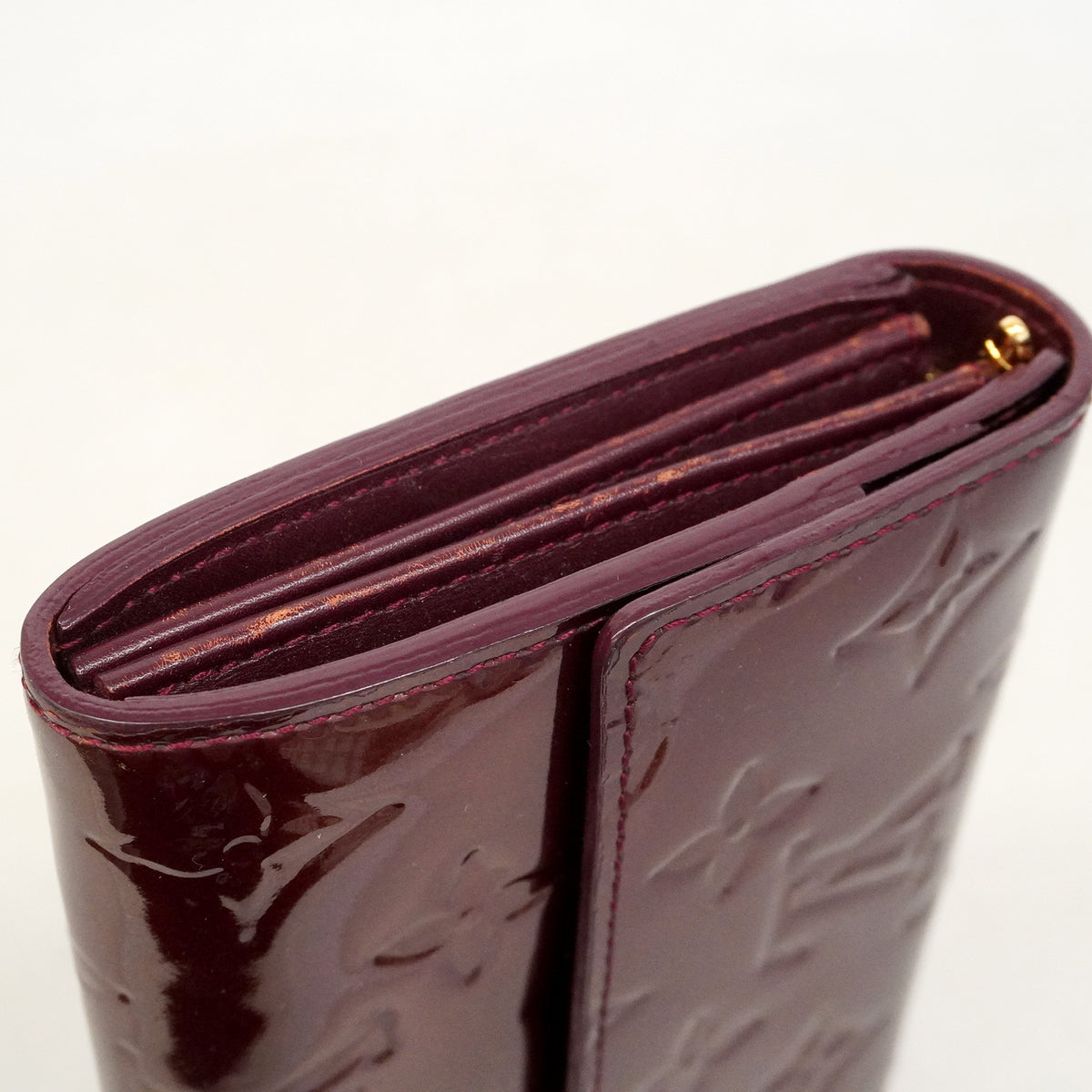【6ge5587】ルイヴィトン 長財布 ヴェルニ ポルトフォイユサラ M91521 ルージュフォーヴィスト【中古】レディース