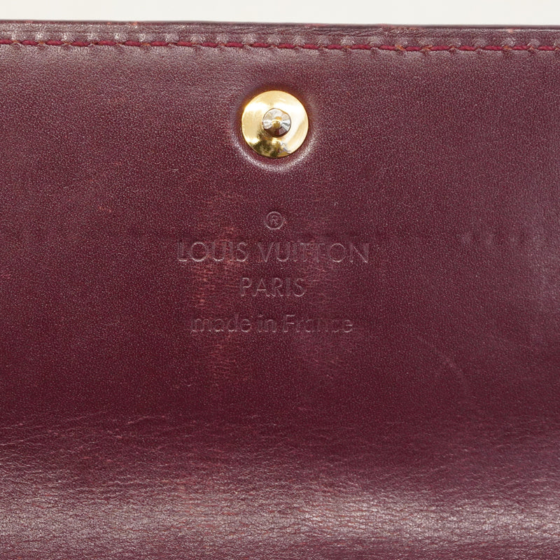 【6ge5587】ルイヴィトン 長財布 ヴェルニ ポルトフォイユサラ M91521 ルージュフォーヴィスト【中古】レディース