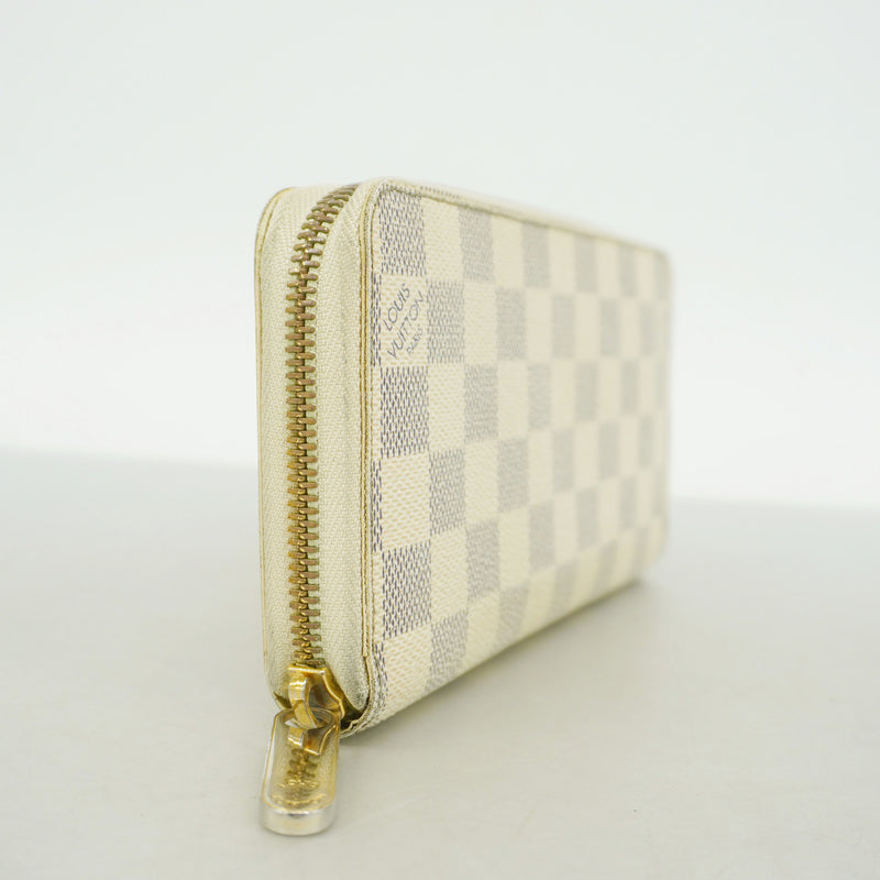 【6ge5594】ルイヴィトン 長財布 ダミエ・アズール ジッピーウォレット N60019 ホワイト【中古】レディース