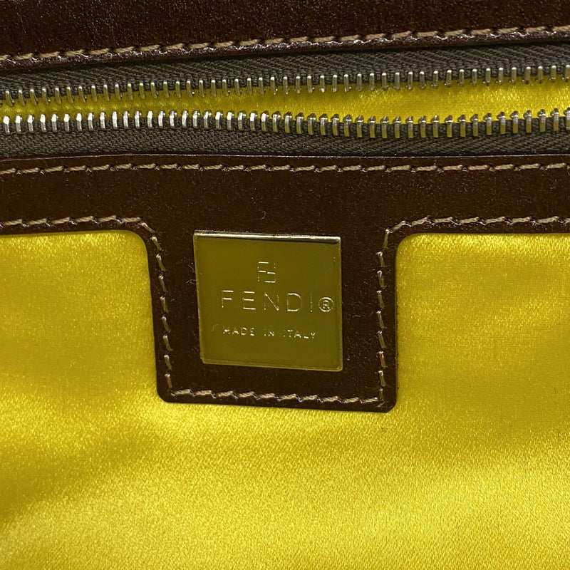 【6ge5616】フェンディ ハンドバッグ マンマバケット デニム ネイビー シルバー金具【中古】レディース