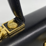 【6ge5617】サルヴァトーレフェラガモ ハンドバッグ ガンチーニ レザー ブラック ゴールド金具 2wayバッグ【中古】レディース