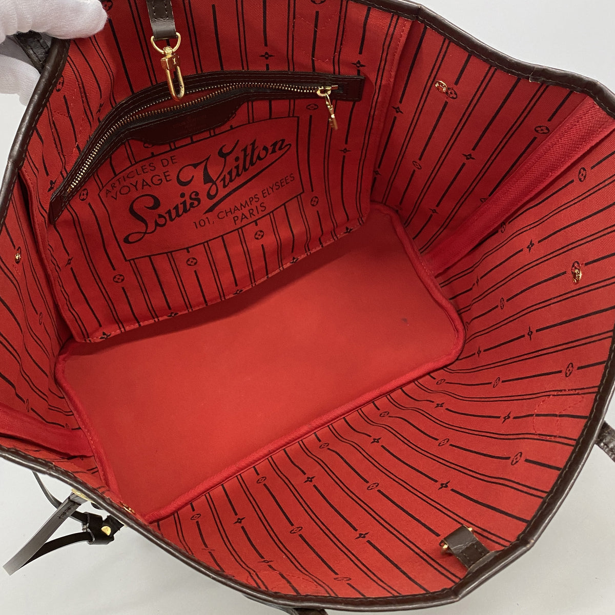 【6ge5622】ルイヴィトン トートバッグ ダミエ ネヴァーフルMM N51105 エベヌ【中古】レディース