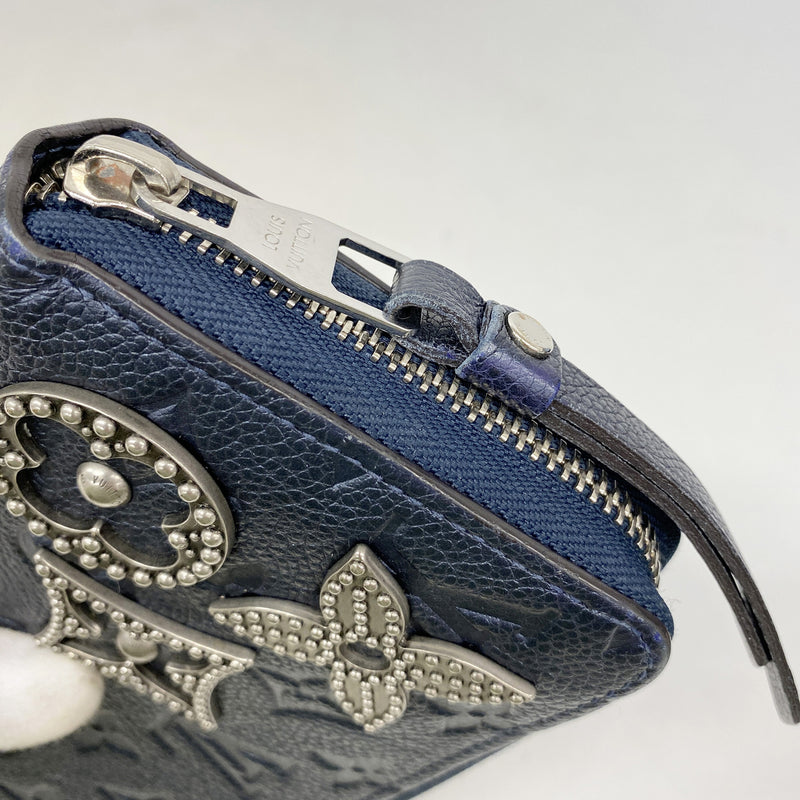 【6ge5645】ルイヴィトン 長財布 モノグラム・アンプラント フラワースタッズ ジッピーウォレット M62069 マリンメタル【中古】レディース