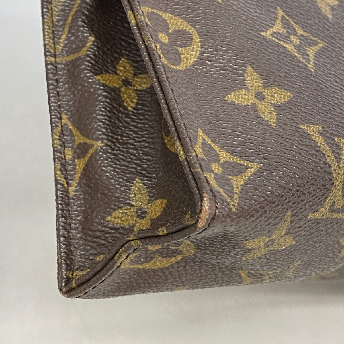【6ge5661】ルイヴィトン ポーチ モノグラム ポッシュトワレット26 M47542 ブラウン【中古】レディース