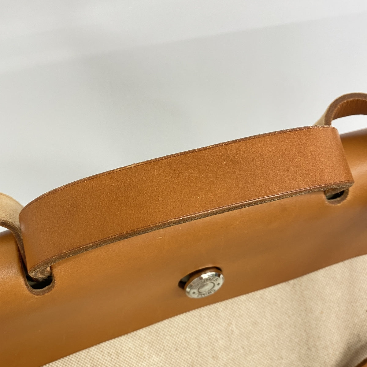 【6ge5670】エルメス ハンドバッグ エールバッグ トワルアッシュ ナチュラル シルバー金具 □B刻印 2wayバッグ【中古】メンズ レディース ユニセックス