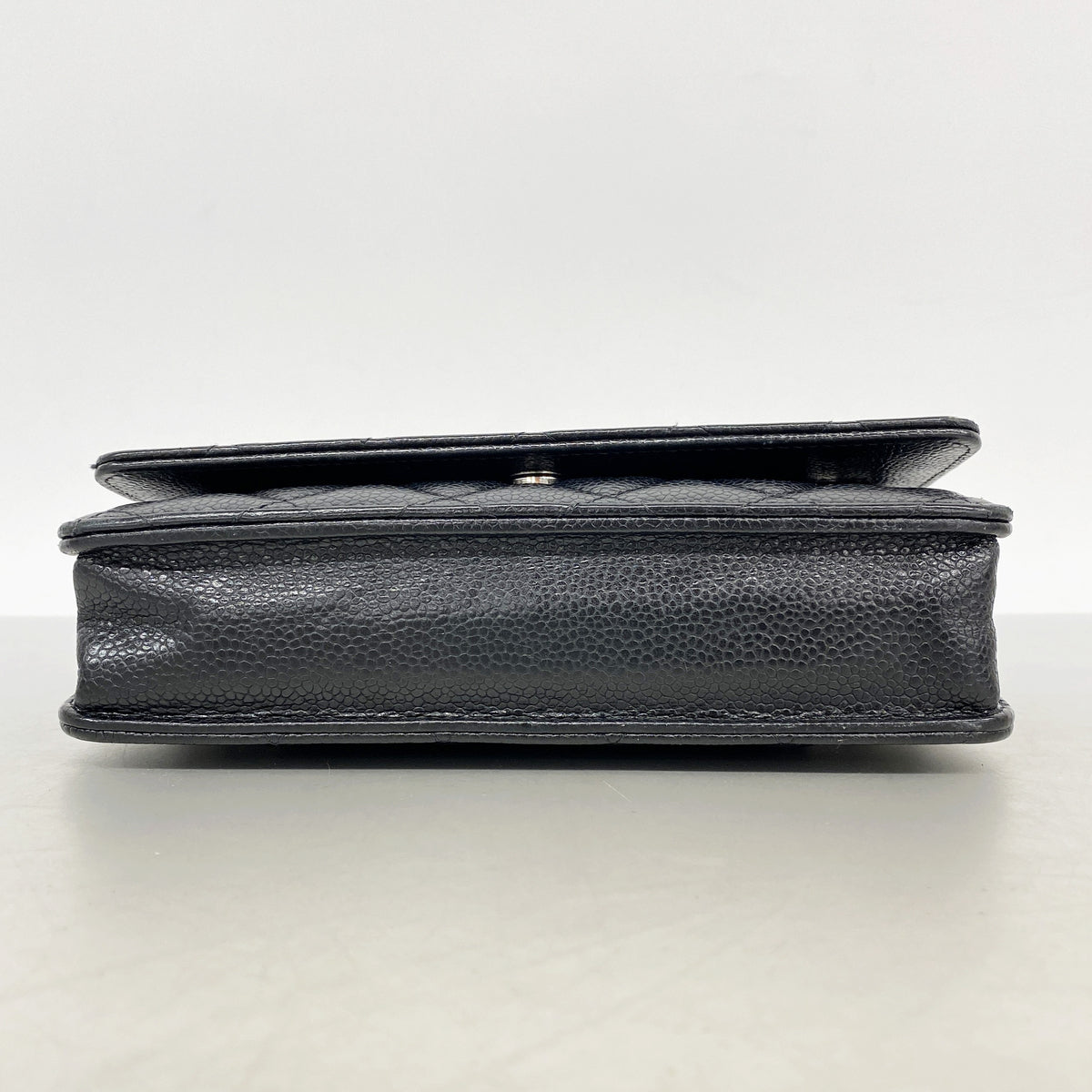【6ge5673-h】シャネル ショルダーウォレット マトラッセ チェーンショルダー キャビアスキン ブラック シルバー金具【中古】レディース