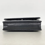 【6ge5673-h】シャネル ショルダーウォレット マトラッセ チェーンショルダー キャビアスキン ブラック シルバー金具【中古】レディース
