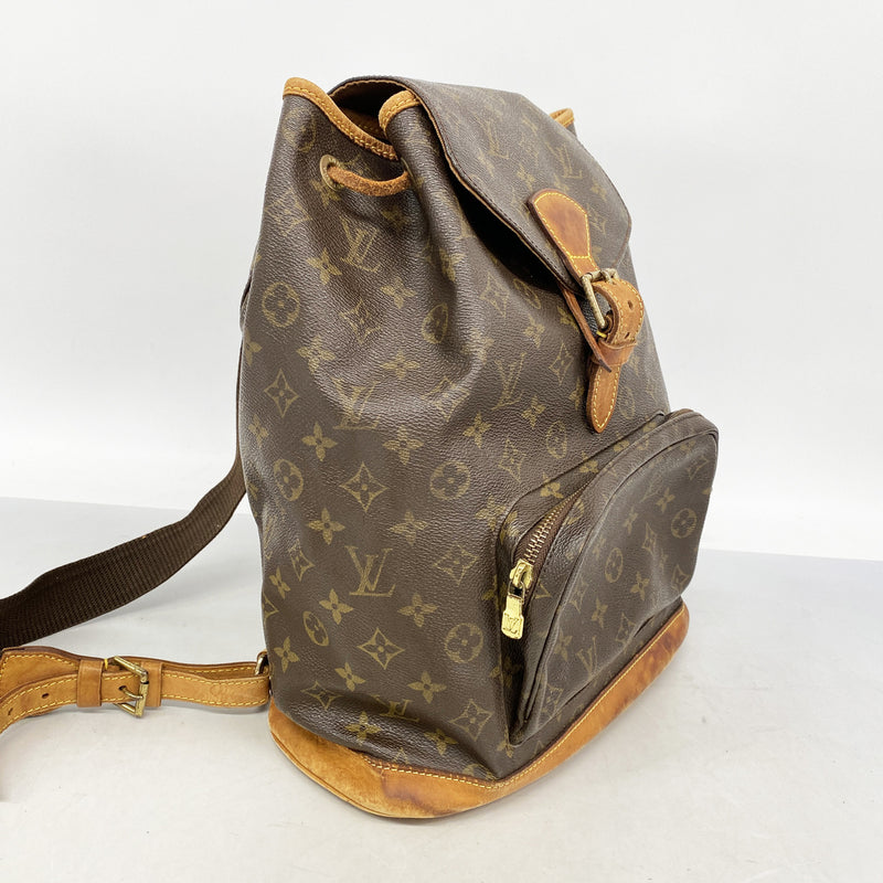 【6ge5675-h】ルイヴィトン リュック・デイパック モノグラム モンスリGM M51135 ブラウン【中古】レディース