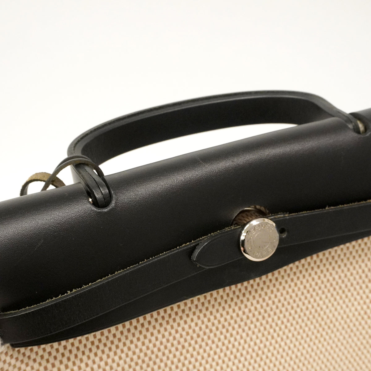 【6ge5677】エルメス ハンドバッグ エールバッグPM トワルGM ブラック シルバー金具 □G刻印 2wayバッグ【中古】レディース