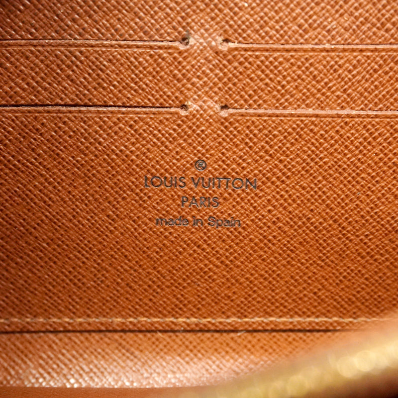 【6ge5685】ルイヴィトン 長財布 モノグラム ジッピーウォレット M60017 ブラウン【中古】メンズ レディース ユニセックス